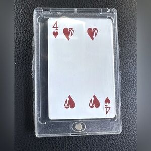 4 of Hearts Cartier Playing Card in Clear Case